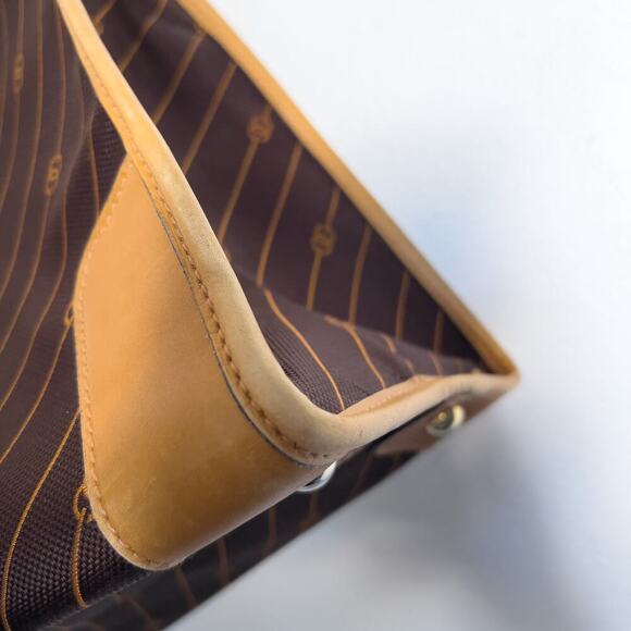 Gucci Vintage Bag Overnight RARE Logo Brown Work 60s 70s Handbag Tan Dustbag - Picture 4 of 16